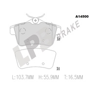 LPB Brake Pad ReaR NA14500Peugeot 508/508 SW 1.6 12'-, 3008 1.6 10'-16' Peugeot RCZ Coupe 1.6 11'-15