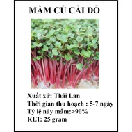 25 grams of red radish sprout seeds