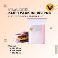 Plastic Clips Ziplock Zip Lock Plastic 20 x 30 cm 25 x 35 cm 30 x 40 cm Plastic Clips Contents 100 P