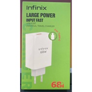 TRAVEL CHARGER INFINIX 68W/U6800XEA/TYPE-C/FAST/WHITE 99% PACK