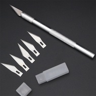 Metal Handle Scalpel 6 Blades Tool Wood Paper Cutter Craft Pen Engraving Tool DIY Repair Hand Tools