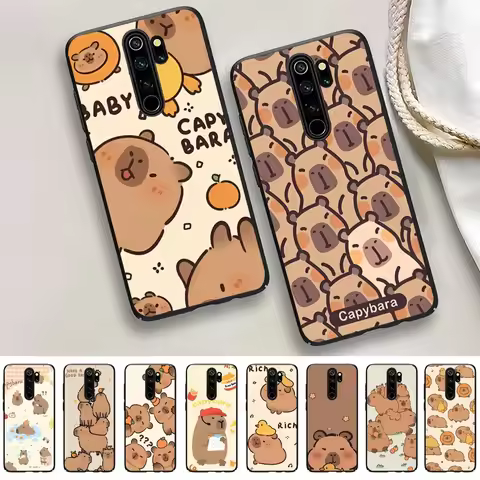 Cartoon Animal Capybara Phone Case For Redmi 5 6 7 8 9 10 Plus Pro 6 7 8 9 A GO K20 K30 K40 Pro Plus