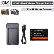 NP-60 Camera Li-ion Polymer Battery 3.7V 800mAh Charger