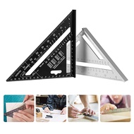 【Worth-Buy】 Triangle Ruler 7 Inch Aluminum Alloy Angle Protractor Speed Metric Square Measuring Rule