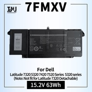 7FMXV 4-Cells Battery Replacement for Dell Latitude 5320 7320 7420 7520 Latitude 5320 2-in-1/7320 2-