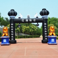 Ready Stock~6/8 Beige Inflatable Arch Black Blue White Funeral Model Wreath Tent Spirit Shed Rainbow