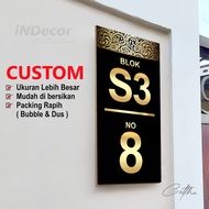 ONE Decor - Unique Custom House Numbers Aesthetic House Block Plates