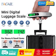 BAGAIL Digital Luggage Scale 50kg Hanging Baggage Scale Backlit LCD Display Portable Weighing Scale