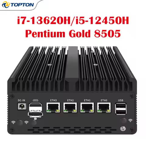 Firewall Appliance Intel i7-13620H i5-12450H Pentium Gold 8505 4x2.5G LAN 10G SFP Mini PC Proxmox ES