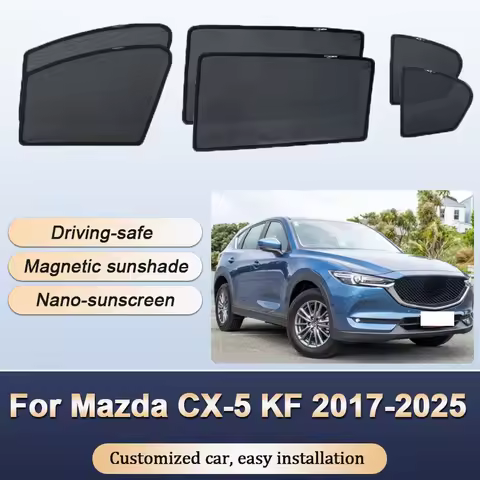 Car Sun Shades For Mazda CX-5 CX5 CX 5 KF 2017-2025 Sunshades Magnetic Heat insulation Visor Mesh Wi