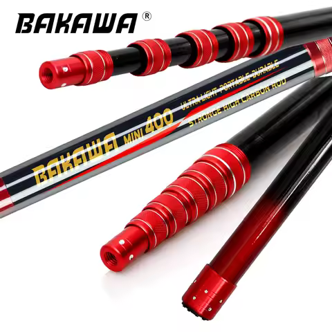 BAKAWA Fishing Hand Net Carp Carbon Fiber Triangular Folding Foldable Telescoping 2.1M 3.0M 3.6M Fly