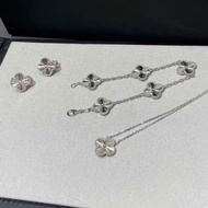 Four-leaf clover bracelet set Piece S925 silver women's bracelet, lucky four-leaf clover bracelet