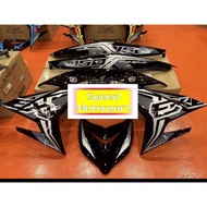 Velozi/HLD Cover Set Ex Thai Y15ZR V1/V2 Black Sticker White