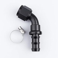 -6 AN Aluminum 60 Degree Swivel Female AN6 9/16 x 18 Thread to barb 3/8" 3/8 inch 9.52mm Push Lock/P