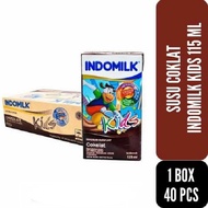 Susu Indomilk Kids  Susu uht kids indomilk 1 karton isi 40 RASA COKELAT
