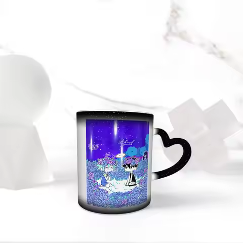 Game Omori Basil And Folower Mug Funny Ceramic Coffee Cups Tea Mugs Milk Cup Drinkware Gift for Woma