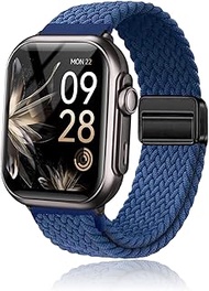 NOUKAJU Band for RUXINGX G62 Smart Watch, Breathable Braided Wristbands,Nylon Braided Band,Adjustabl