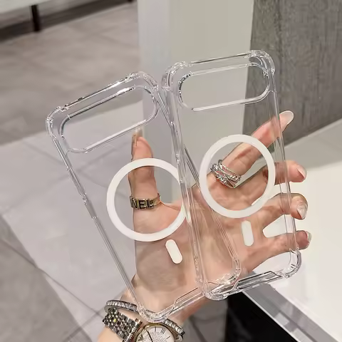 For VIVO X300 FE 5G Case Simple Clear TPU Acrylic For Magsafe Anti Fall Protective Phone Back Cover 