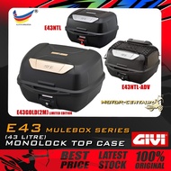KOTAK/BOX GIVI MONOLOCK TOP CASE MULEBOX E43, E43NTL, E43NTL-ADV, E43GOLD(2M) [BASE PLATE INCLUDED]