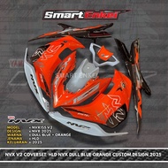 HLD-NVX V2 COVERSET NVX DULL BLUE ORANGE CUSTOM DESIGN 2025 HLD