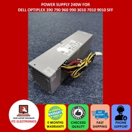 DELL OPTIPLEX 390 790 960 990 3010 7010 9010 SFF 240W POWER SUPPLY AC240AS H240AS-00 03WN11 (NEW)