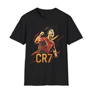 S-5XL Stcok Cristiano Ronaldo CR7 Tshirt 100% Cotton Baju Football Tshirt