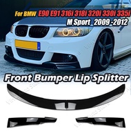 For BMW 3 Series E90 E91 M Sport Car Front Bumper Lip Spoiler Diffuser Splitter Body Kits Pre-LCI 20