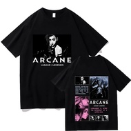 COD Arcane Jinx T-shirt Hot Game Harajuku Anime Arcane Oversized GXVC