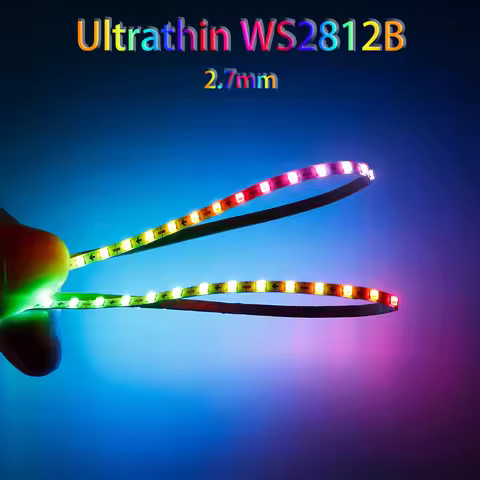 Ultra Narrow 2.7mm WS2812B 160Leds/m LED Strip WS2812 2020 individually addressable Samrt RGBIC Ligh
