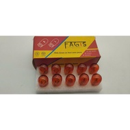 FAGIS T20 Halogen bulb amber W21W W21/5W 12V 21/5W Taillight bulb, brake