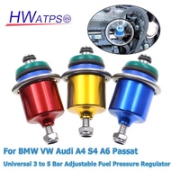 For BMW 520i 525i 320i VW Audi A4 S4 A6 Aluminum Variable Universal 3-5 Bar Adjustable Fuel Pressure