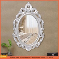 European Bathroom Mirror Stickers Wall Pointed Household Dressing Table Makeup Cosmetic Mirror Free