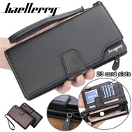 【Ready Stock】Baellerry Men Wallets Long Style High Quality Business Card Holder Male Purse Zipper La