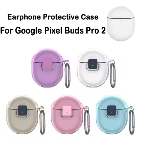 TPU Earphone Protective Case Security Lock Transparent Clear Cover Anti-Scratch Protector Shell for 