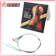 ORIEN Full Set Violin String, Stainless Steel Wire Mixed Colors Violin Strings Set, Durable Violin S