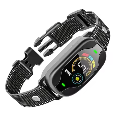 Color screen barking stopper, charging waterproof pet shock collar, automatic anti-dog barking, smar