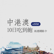 eSIM / 中港澳10日吃到飽