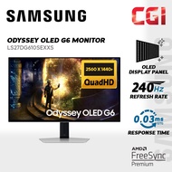 Samsung 27" Odyssey OLED G6 G61SD QHD HDR10+ Freesync Premium Pro 240Hz 0.03ms Ergonomic Gaming Moni