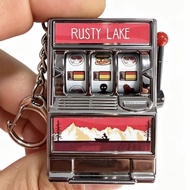 锈湖迷你水果机摇奖机周边创意网红玩具钥匙扣挂件礼物7.17 Rust Lake mini fruit machine lottery machine merchandise creative inte