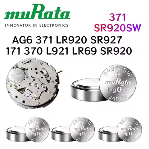 5-100PCS Original Murata AG6 371 SR920SW LR920 SR927 171 370 L921 LR69 SR920 Batteries Remote Cell C