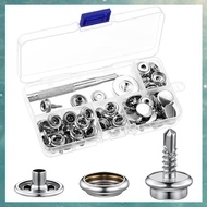 [uhktyltui.vn] 24 Set Boat Canvas Snaps Kit Tool 74 Pcs Stainless Steel Screw Boat Cover Snaps Metal