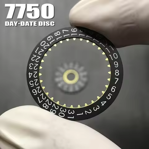 7750 Mechanical Movement Datewheel Black Day-Date Disc Replacement Parts ETA 7750 Movement Repair Ac