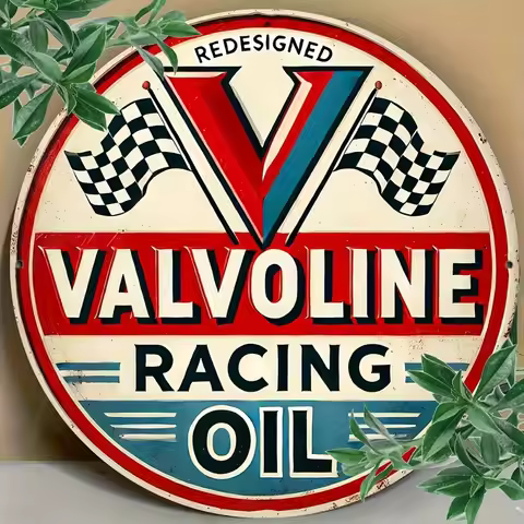 Valvoline Vintage Metal Sign Multipurpose Wall Hanging Durable Windproof Waterproof Ideal for Home O