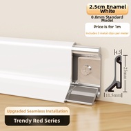 BEIQIVI | Ultra Thin Minimalist Aluminum Alloy Skirting Board Easy Installation