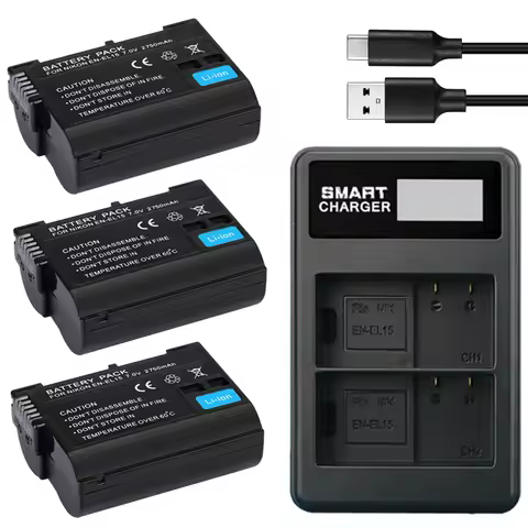 2750mah EN-EL15 EN EL15 ENEL15 BATTERY EL15 For Nikon DSLR D600 D610 D800 D800E D810 D850 D7000 D710