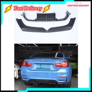 3 SERIES F30 M3/M4 BMW REAR DIFFUSER DOUBLE 4 OUT DIFFUSER LIP 4 ESHAUST 2 HOLE BMW ACCESSORIEAS ABS