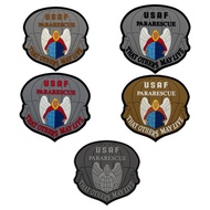USAF US Army Airborne Rescue Morale Badge Patch Velcro Armband PVC Soft Rubber Luminous Backpack Sti