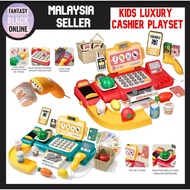 #ReadyStock Kids Cashier Machine Toy Simulated Supermarket Cashier mewah Pretend Playset Mainan Cash