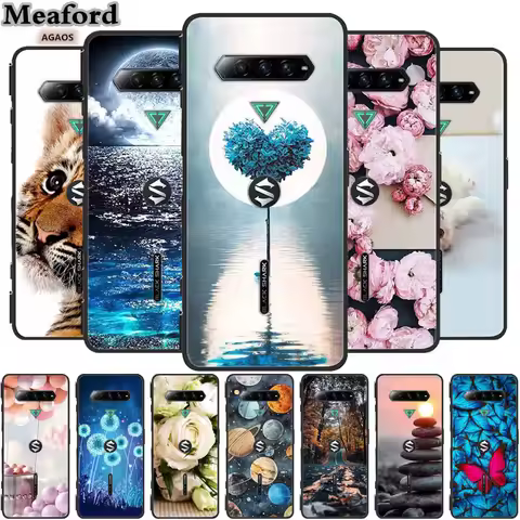 For Xiaomi Black Shark 4 Pro Case Flowers Pattern TPU Soft Silicone Back Cover Phone Case for Xiaomi