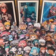 现货秒发 Anime Motion Sticker, Waterproof Peeker 3D Lenticular Sticker, naruto,dragon ball,one piece,Juj